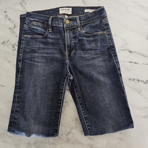 Frame Denim Le High Skinny Blue Jeans 25 Preowned - Picture 5 of 9